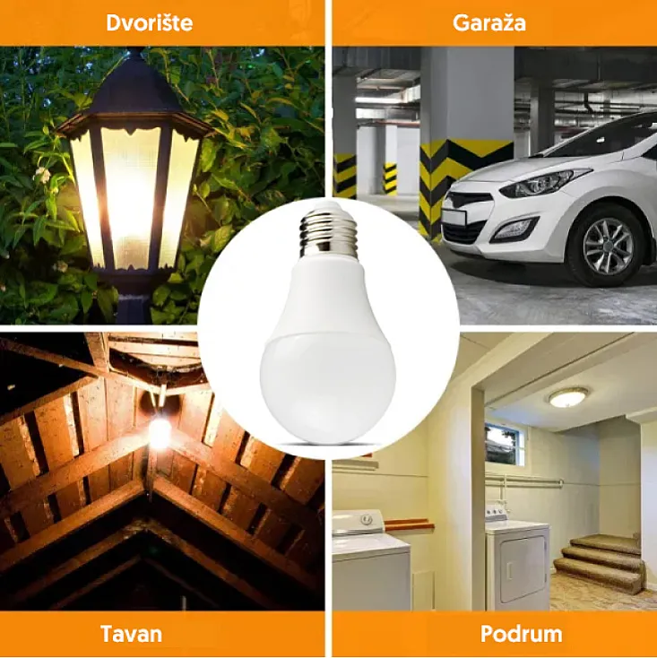 LED sijalica sa mikrotalasnim senzorom pokreta 8W LS-A60MLS-W-E27/8