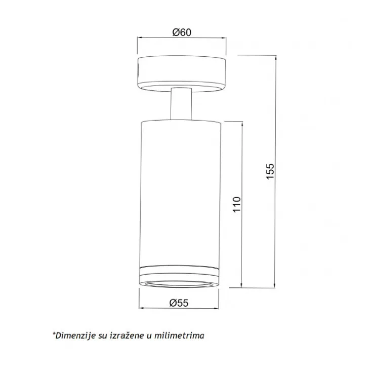 Spot lampa 1xGU10 E201901