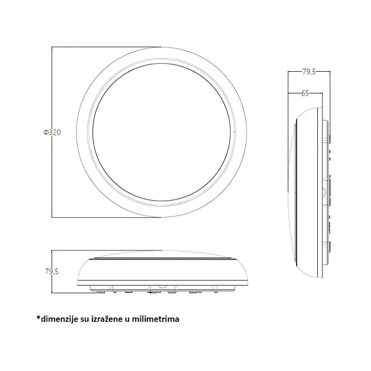 LED plafonjera 16,20,24W, promenljiva boja svetla E202234