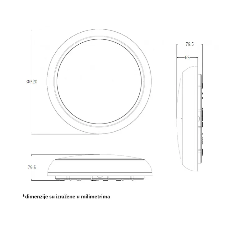 LED plafonjera 16,20,24W, promenljiva boja svetla E202234