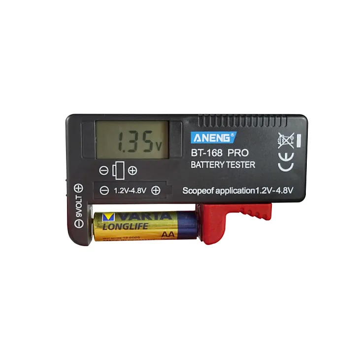 Tester baterija 1.5V(AA,AAA,C,D), 9V, 3.7V Li-Ion BT-168