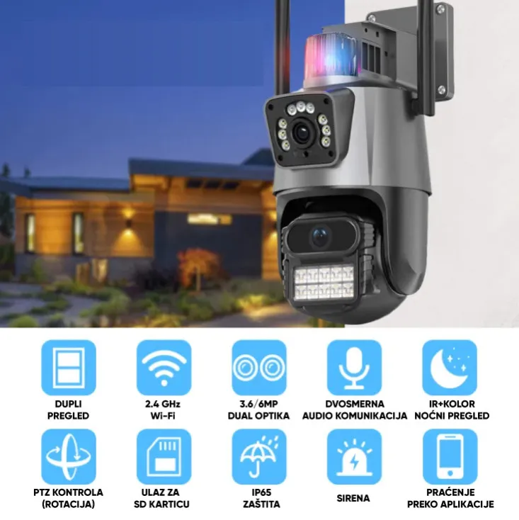 IP Wi-Fi dual kamera WFIP-4302X