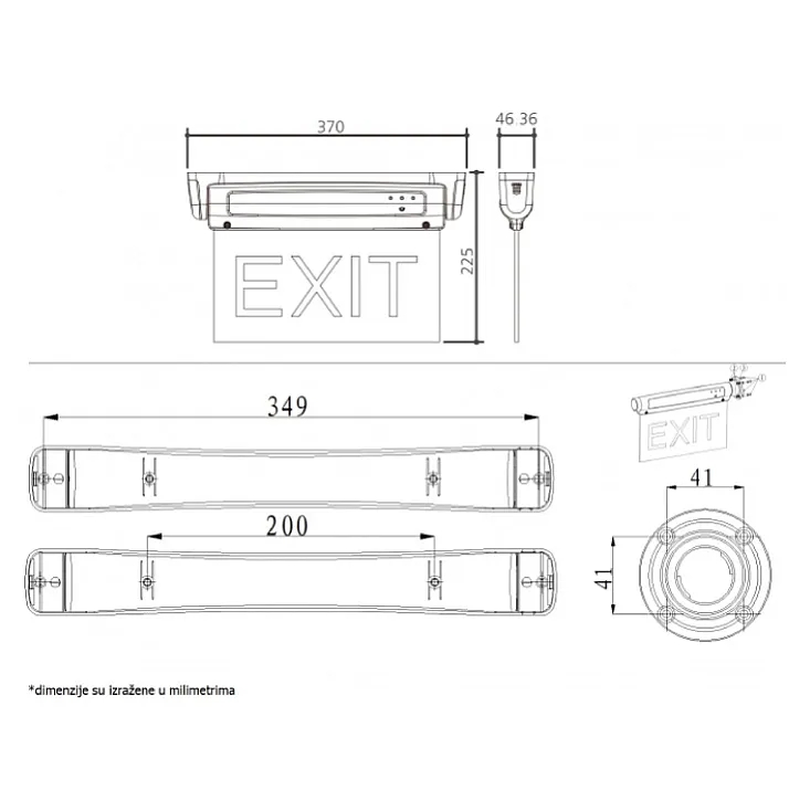 Punjiva LED nadgradna lampa LE2912