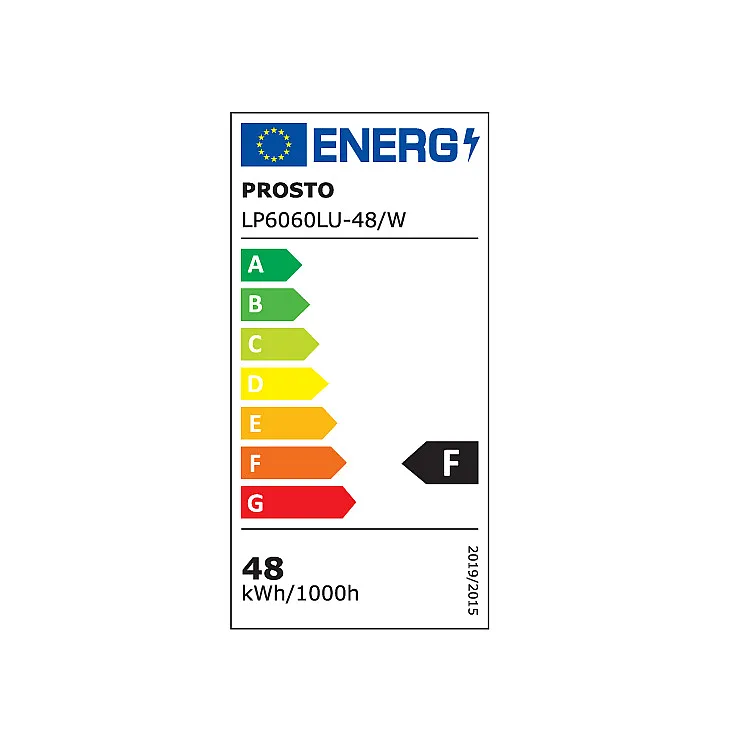 LED panel "sočivo" 48W, 90lm/W, 6500K, 595x595 LP6060LU-48/W