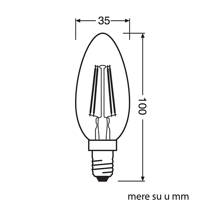 LED filament sijalica toplo bela 4W Osram 4099854091476E
