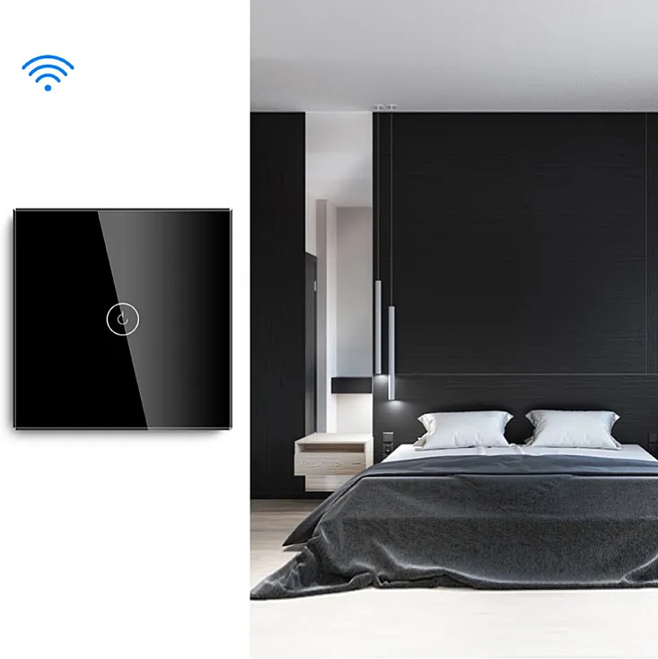 Wi-Fi smart prekidač svetla sa N provodnikom 1x5A WFPS-N01/BK