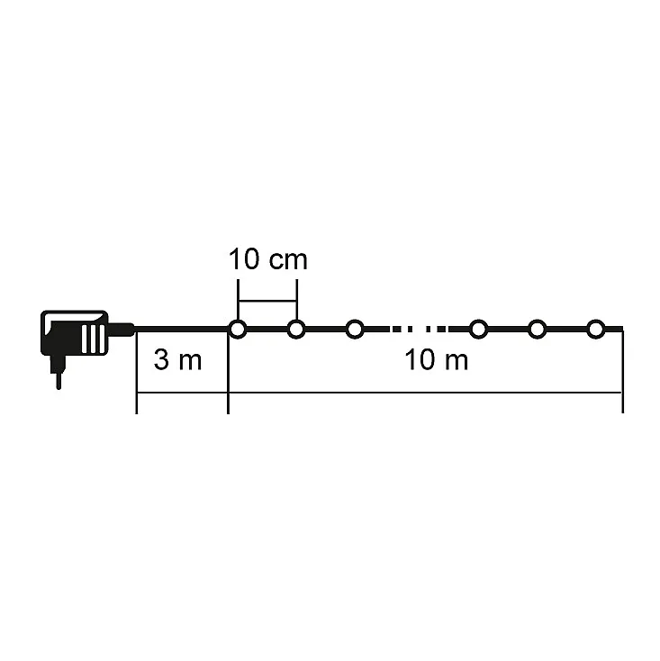 Lampice za jelku sa 100 LED dioda dnevno svetlo ML-C2008