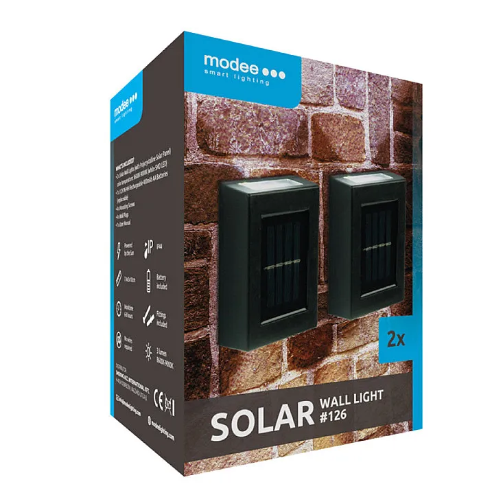 Nazidna solarna lampa - 2 kom. ML-WS126