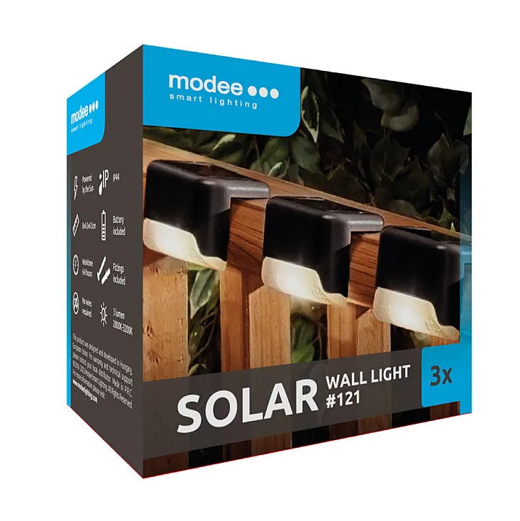 Nazidna solarna lampa - 3 kom. ML-WS121