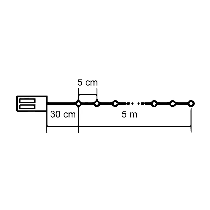 Lampice za jelku sa 100 toplo belih LED dioda ML-C1011