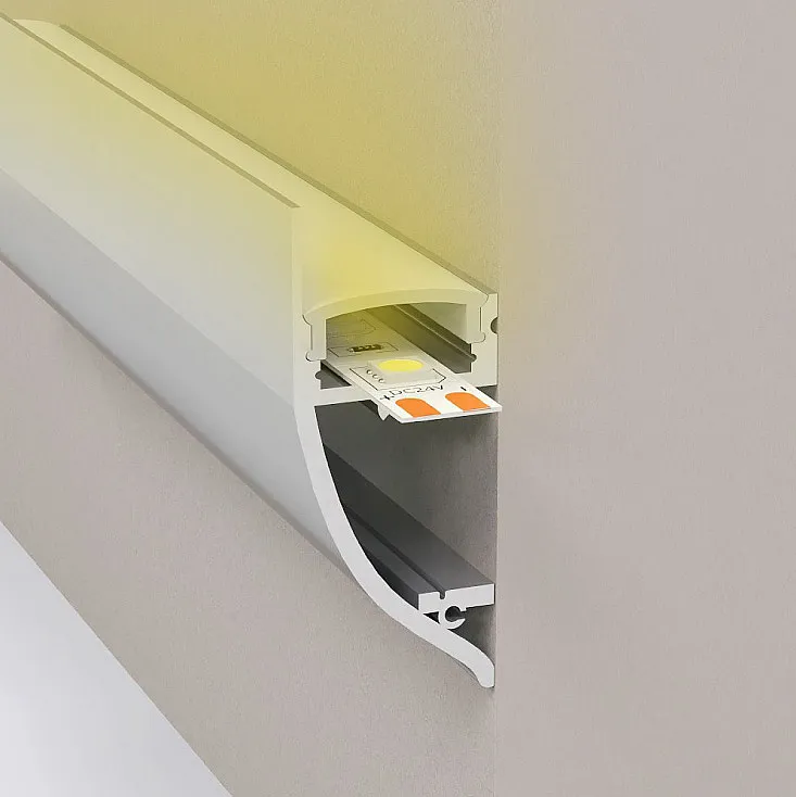 Aluminijumski zidni profil za jednu LED traku LPR-1742/2