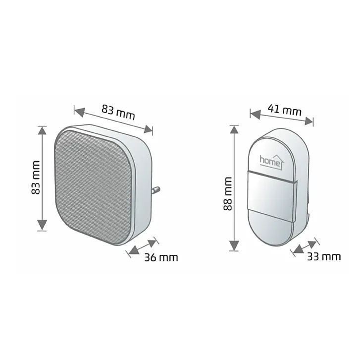 Bežično kućno zvono 230V~ sa kinetičkim tasterom DBK1401AC
