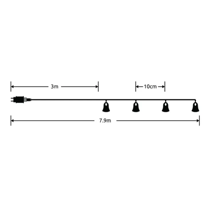 Lampice za jelku sa 50 toplo belih LED dioda ML-C2014