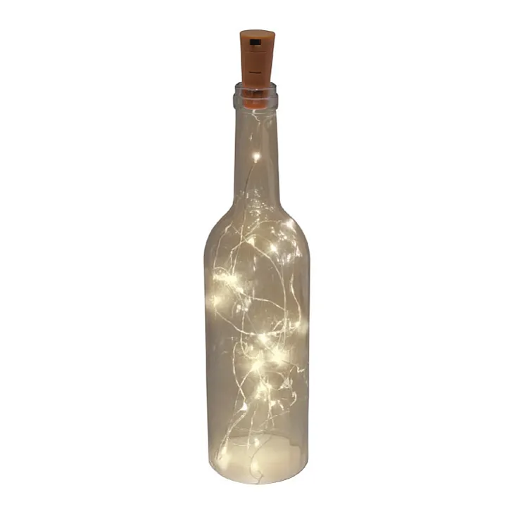 Toplo beli svetleći niz za flašu 2m 3374-2m-17305