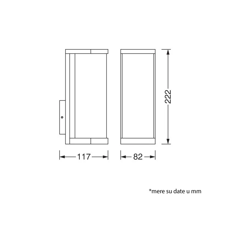 Ledvance zidna lampa 1xE27 4058075554450E