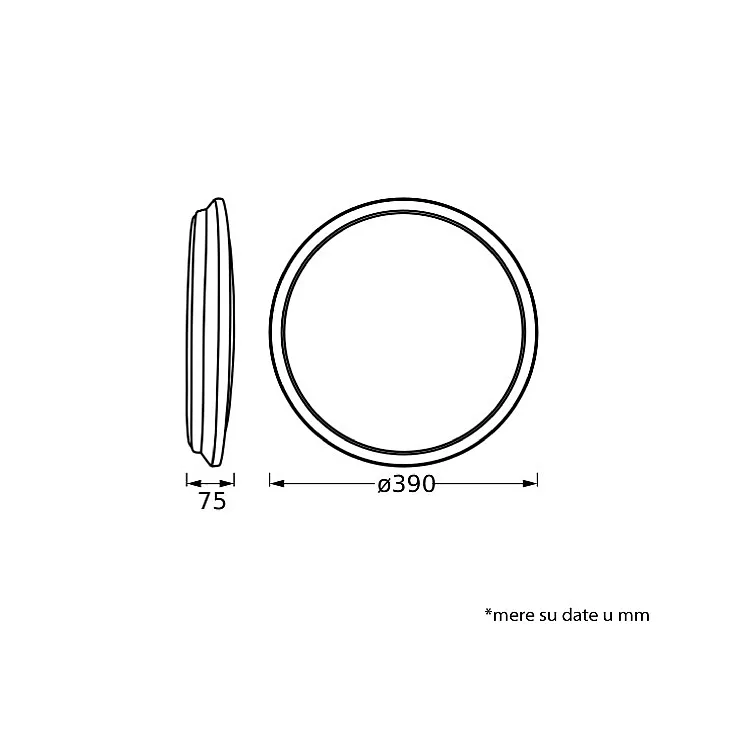 Ledvance LED plafonjera 24W toplo bela 4058075832756E