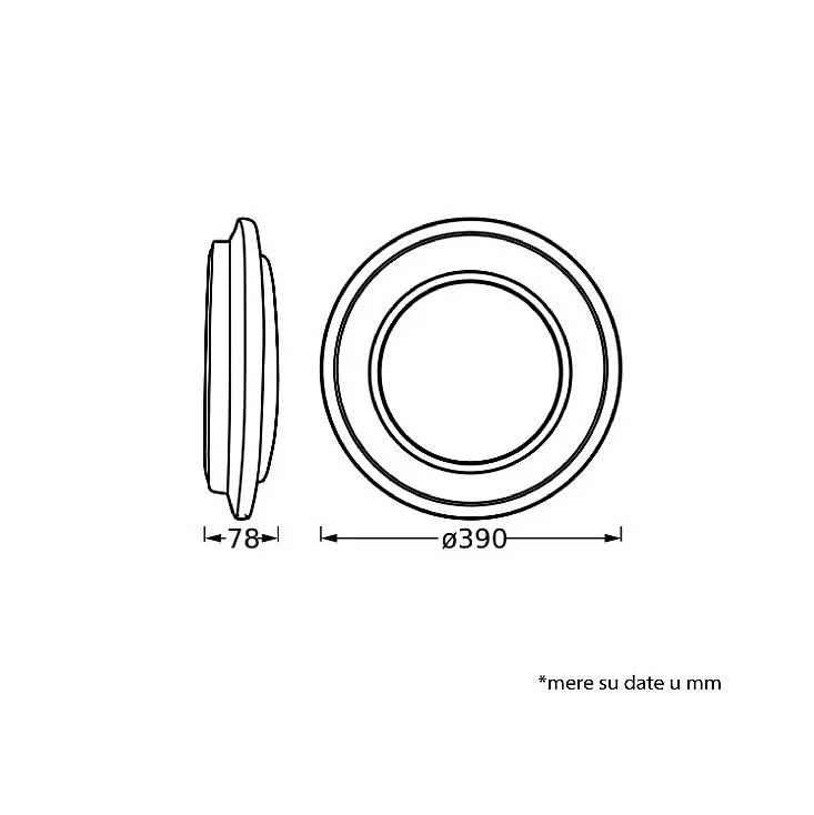 Ledvance LED plafonjera 24W toplo bela 4058075832794E