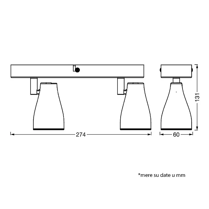 Ledvance spot lampa 2xGU10 4058075826434E