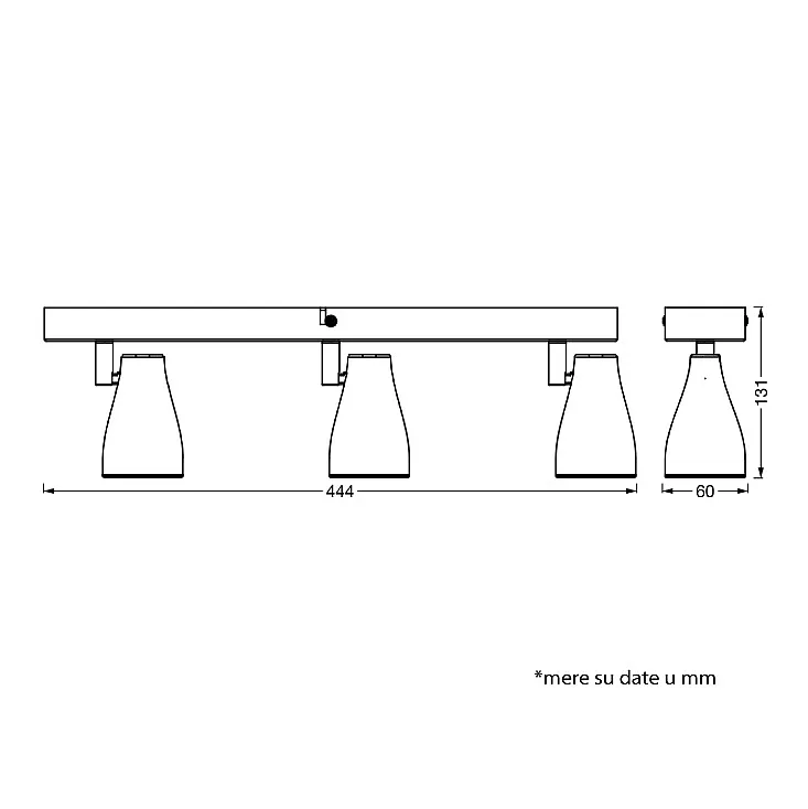 Ledvance spot lampa 3xGU10 4058075826458E