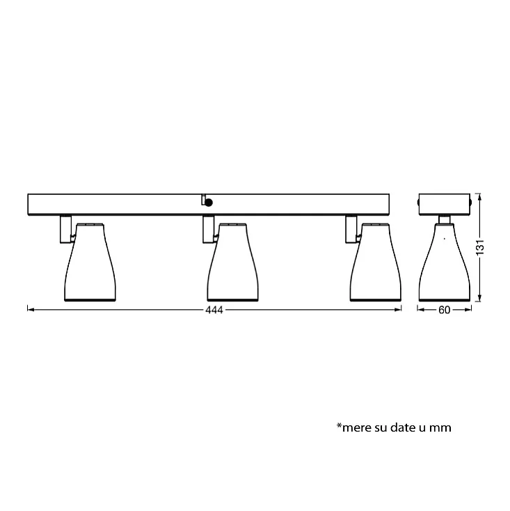 Ledvance spot lampa 3xGU10 4058075826618E