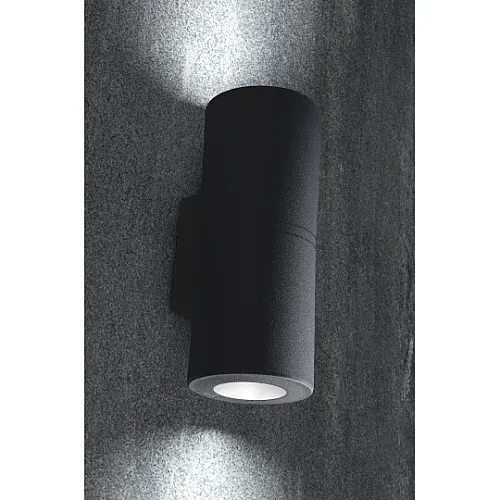 Zidna lampa crna Franca 90 2L CCT 2700-4000K IP55 2xGU10 LED 2x3.5W sijalica uključena uz proizvod 3A7.003.000.U2K Fumagalli