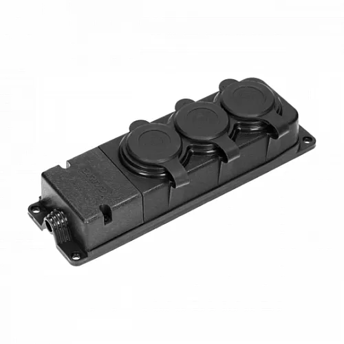 Priključnica OR-AE-13166(GS) gumena prenosna trostruka heavy-duty IP44 Orno
