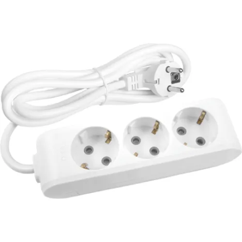 Priklj.prenosna bela trostruka 3Mx3m 3x1,5mm2 16A 250V WLTB0433-2WH EU4 X-tendia Panasonic