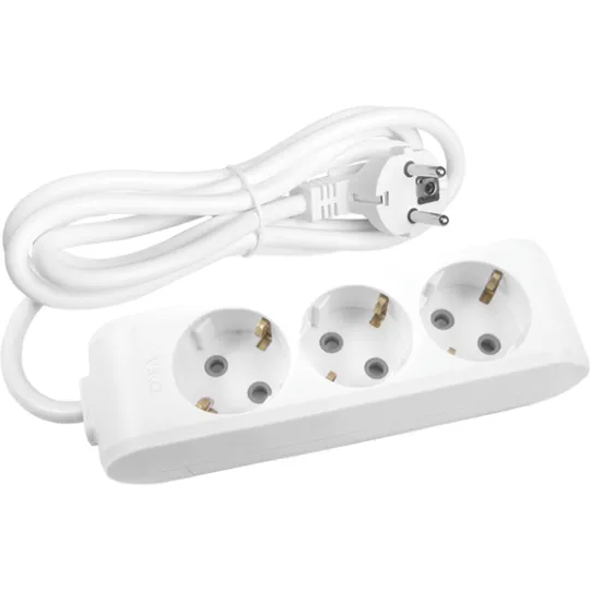 Priklj.prenosna bela trostruka 3Mx3m 3x1,5mm2 16A 250V WLTB0433-2WH EU4 X-tendia Panasonic