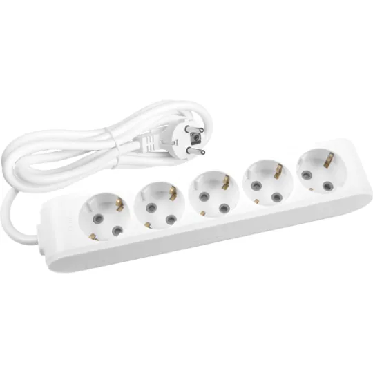 Priklj.prenosna bela petostruka 5Mx3m 3x1,5mm2 16A 250V WLTB0453-2WH EU4 X-tendia Panasonic