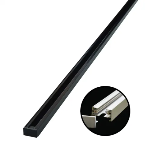 Šina crna metalna za LED i GU10 šinski reflektor 1.0m 220V