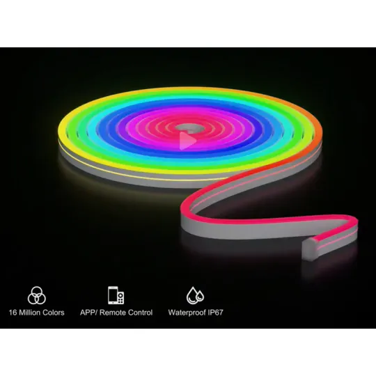 LED traka MLW-3535RGBIC-3m set 5W IP67 LED Magic RGB NEON 8x17mm BT+daljinski+APP Wi-Fi smart IC Mitea Lighting
