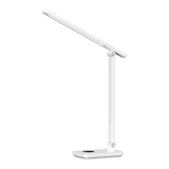 Stona lampa bela USB 5V CCT 6W LED zglobna M1064