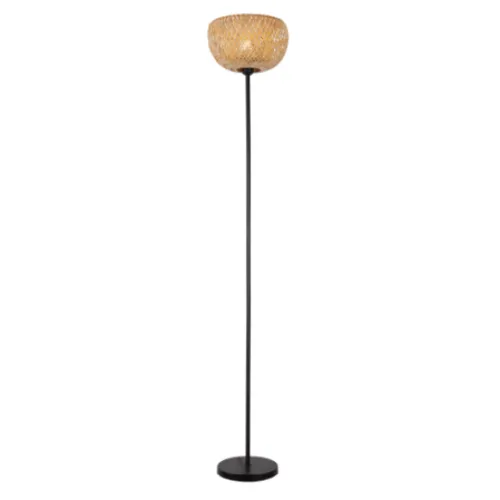 Podna lampa crna -bež 1xE27 M52
