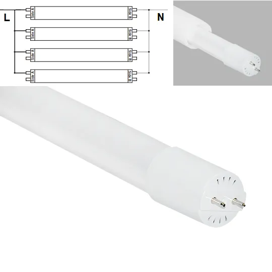 LED cev 9W 4000K 900lm 270* double end 60cm T8