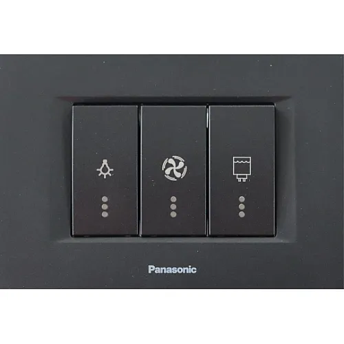 Kupatilski indikator crni model 2 horizontalni sa indik. WT9(WVTT30026BL)-EU2 Thea Modular 3M Panasonic
