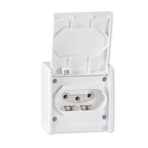 Priključnica bela šuho III polikarbonatsko jezgro IP44 2431.00 OG Power Aling