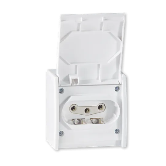 Priključnica bela šuho III polikarbonatsko jezgro IP44 2431.00 OG Power Aling