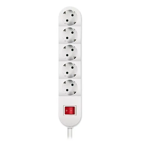 Priključnica bela prenosna petostruka (produžni kabl) sa prekidačem 44501.0 kabl 1.5m max 3.6kW 16A 250V Aling