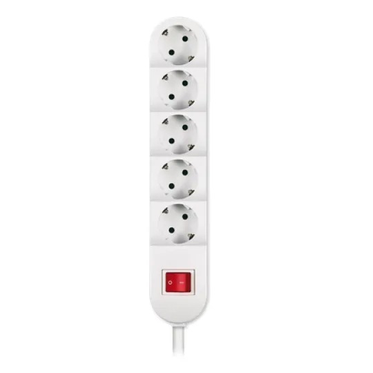 Priključnica bela prenosna petostruka (produžni kabl) sa prekidačem 44501.0 kabl 1.5m max 3.6kW 16A 250V Aling