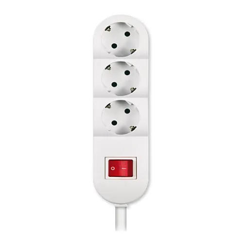 Priključnica bela prenosna trostruka (produžni kabl) sa prekidačem 44303.0 kabl 3m max 3.6kW 16A 250V Aling