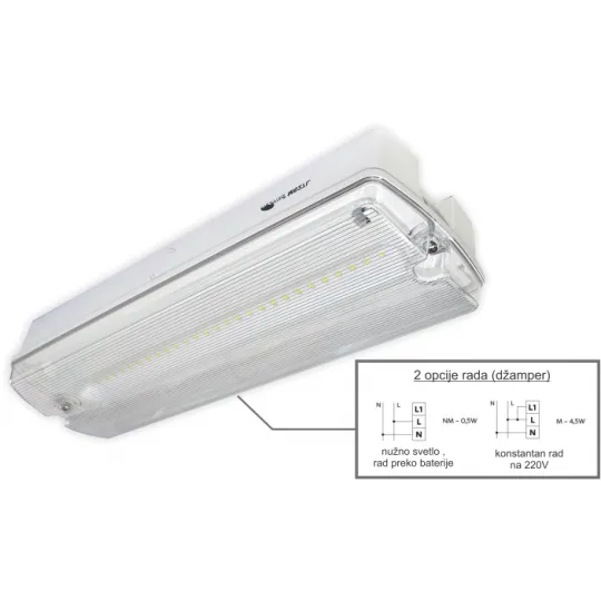 Punjiva lampa bela 4.4W 6500K IP65 27 LED M627L