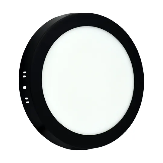 Nadgradni okrugli LED panel crni 18W 6500K M18NO-BK