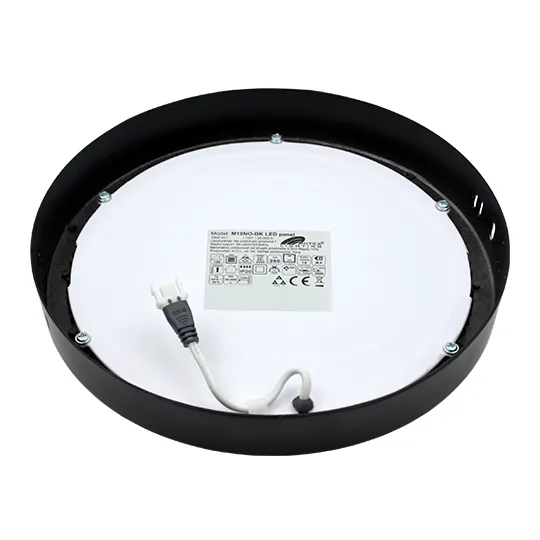 Nadgradni okrugli LED panel crni 18W 6500K M18NO-BK