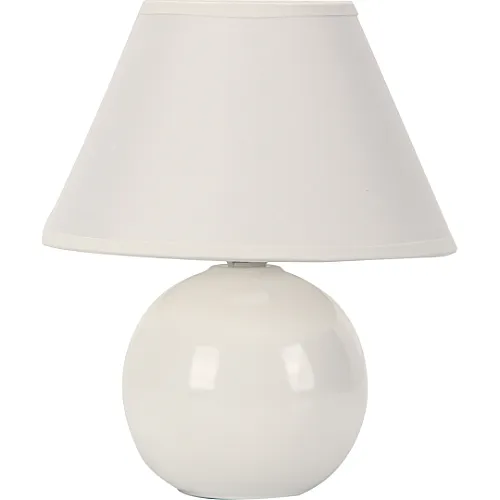 Stona lampa bela 1x40W E14 keramička M1012
