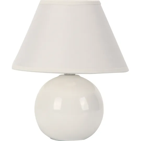 Stona lampa bela 1x40W E14 keramička M1012