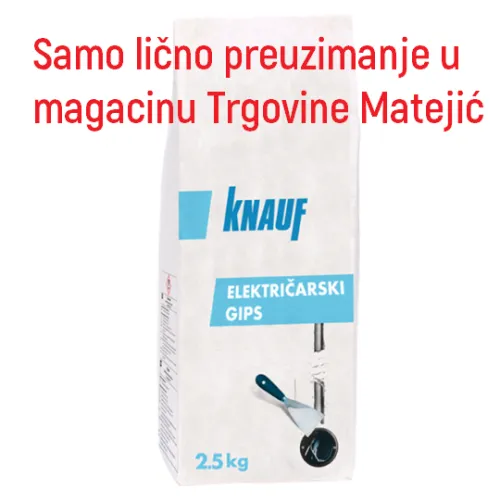 Gips električarski 2.5kg /1 vreća-Knauf