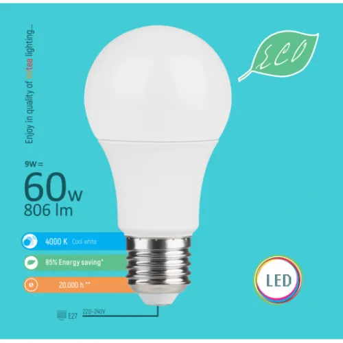 LED ECO sijalica E27 9W A60 4000K 220-240V Mitea Lighting