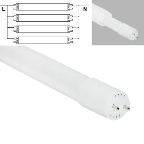T8 LED cev double end 9W 6500K 900lm 270º 60cm