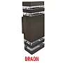Zidna lampa braon Max.2x35W IP44 2xGU10 dva reda M035 II B