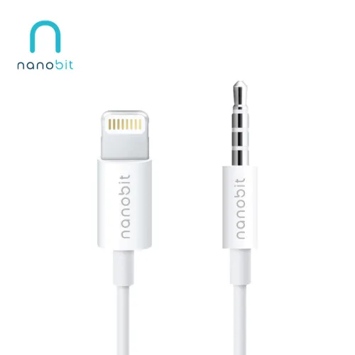 Adapter za slusalice Nanobit NB307 Lightning na AUX 1m